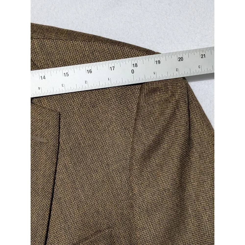 Hart Schaffner Marx Wool Tweed Blazer Mens‎ 42XL Brown USA Made Sport Coat